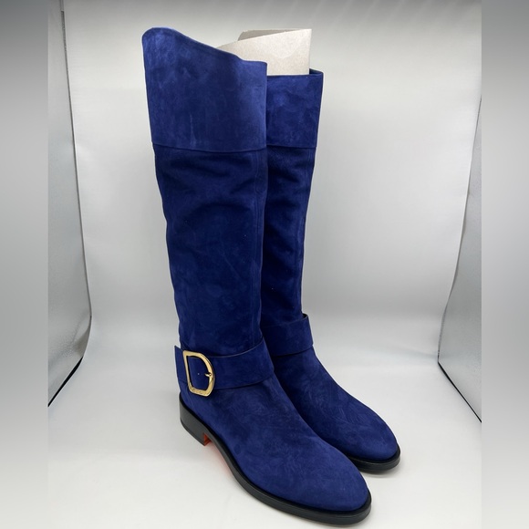 Santoni Suede Knee-High Boots - Picture 1 of 11